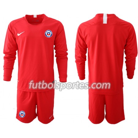 Camisetas Chile HENRIQUEZ 22 Niños Primera Equipacion 2018/2019 Manga Larga